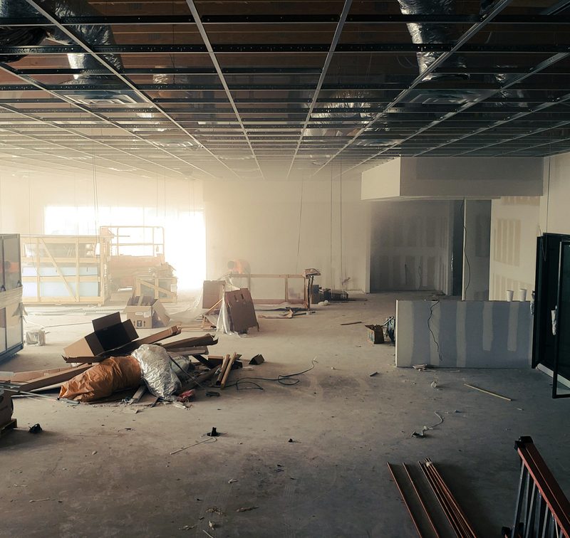 Local comercial en obras durante una reforma
